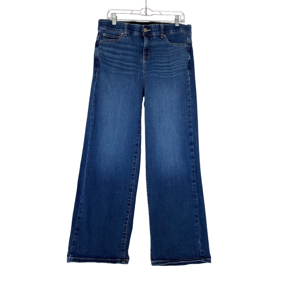 Torrid Bombshell Wide Leg Super Soft Jeans Medium Wash Blue Denim 10R